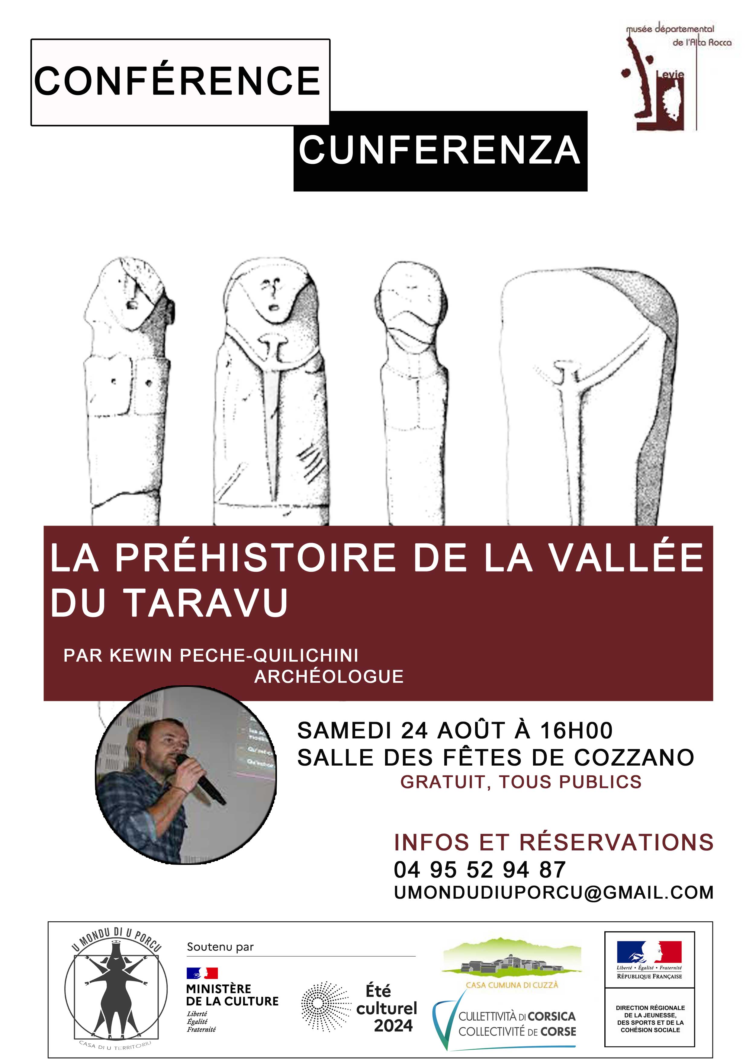 CONFERENCE, l'archéologie dans le Taravo - Samedi 24 août à 16h